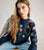 445543 Navy Floral Embroidered Sweat
