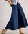 Dark blue denim flare skirt 