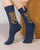 6625 Jean Blue Cashmere Tiger Socks