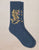 6625 Jean Blue Cashmere Tiger Socks