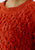97428 Orange Knit Fringe Top