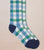 6610 Ink/Green Check Socks