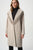 263912 Thigh Length Oatmeal Fringe Coat