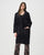 264921 Black Open Front Long Coat