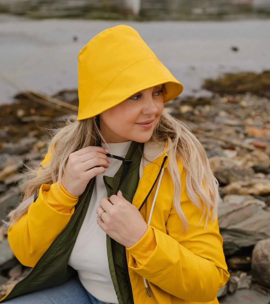 Mernini Yellow WATERPROOF Rain Hat