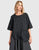 UT101B Urban Black Ruffle Top
