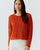 97416 Orange Mesh knit Top