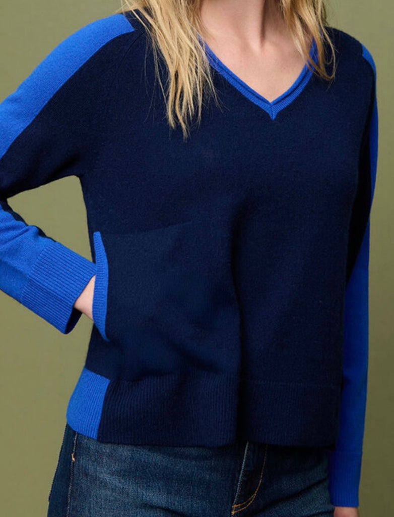 80814 Two Tone Cashmere Sweater
