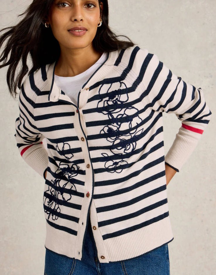 443042 Lulu White Multi Cardi