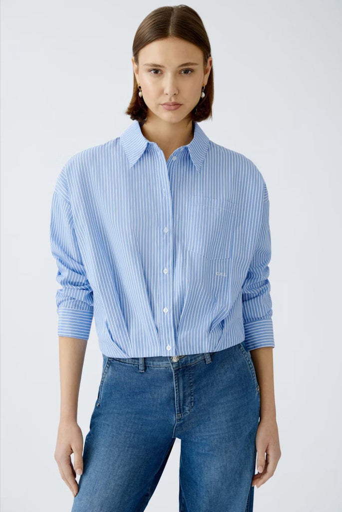89888 Blue/White Stripe Blouse