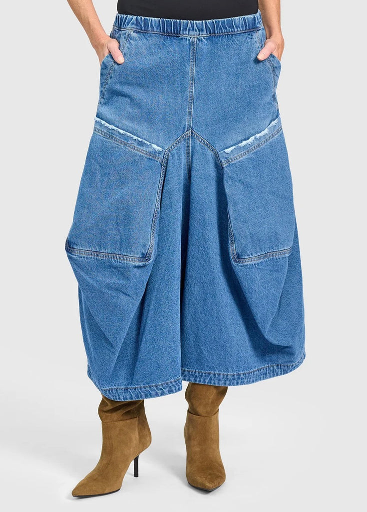 AP711D Harem Pocket Denim Pants