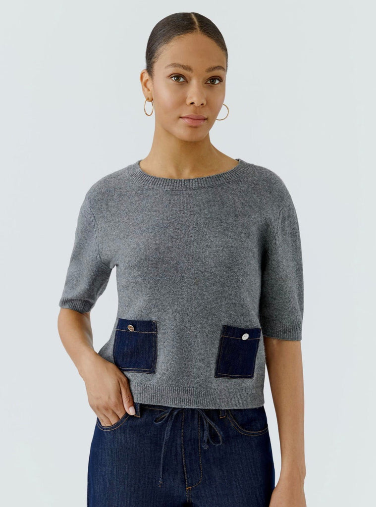 98983 Grey Short Sleeves Pullover