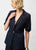 261968 Puff Sleeve Denim Blazer