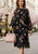 96629 Black Red Floral Dress