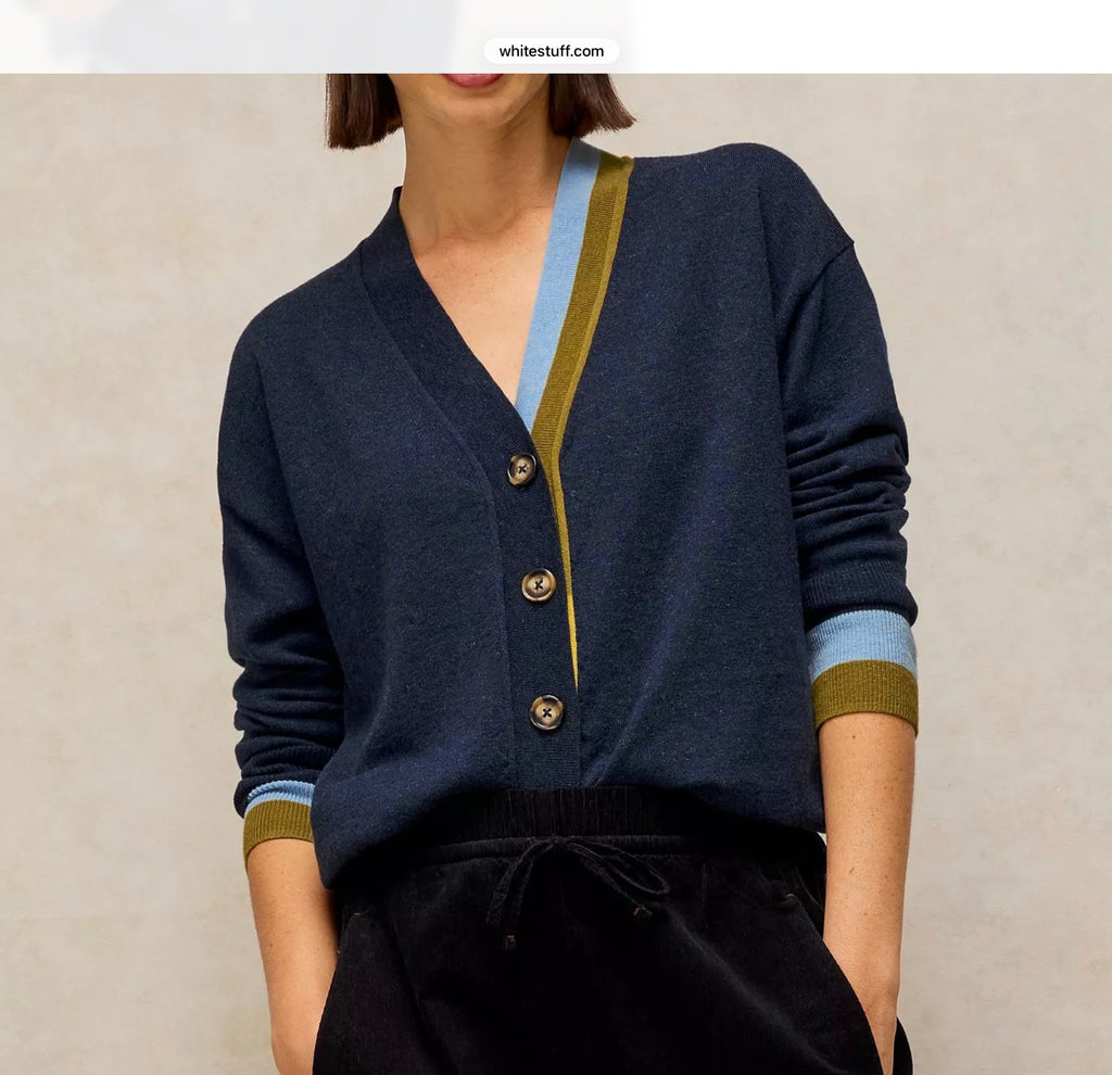 446706 Katie Navy Multi Cardi