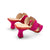 12601 Pink & Orange Retro Suede Mule