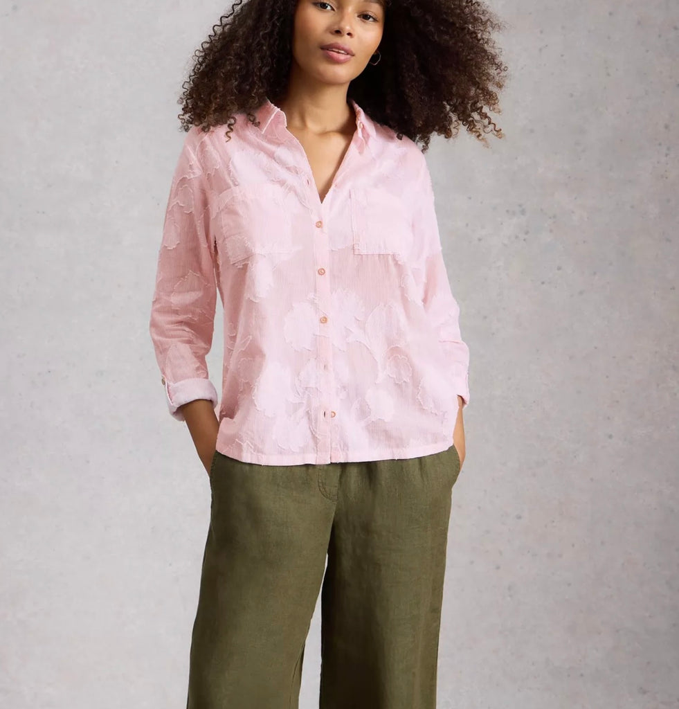 445246 Sophie Pink Jacquard Shirt