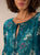 F25150 Chiffon Teal Print Blouse