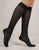 6528 Silk Knee High Foliage Black Socks