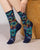 6627 Ink Cotton Flowers Socks