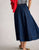 444268 Leo Dark Denim Loose Fit Midi Skirt