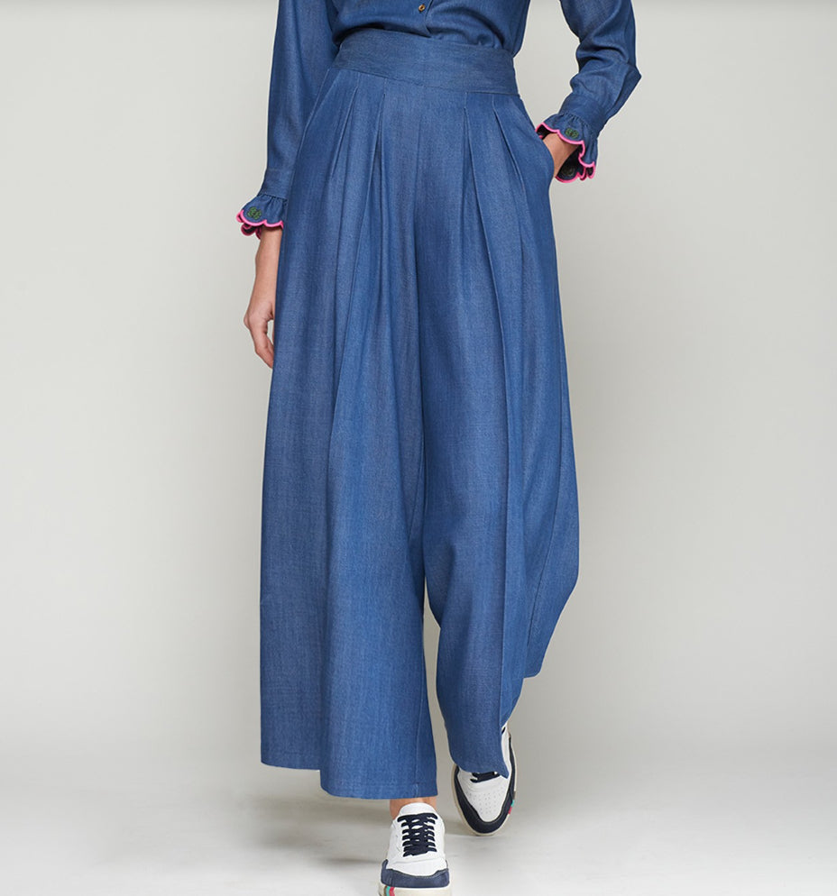 32653 Marian Denim Wide Leg Trouser