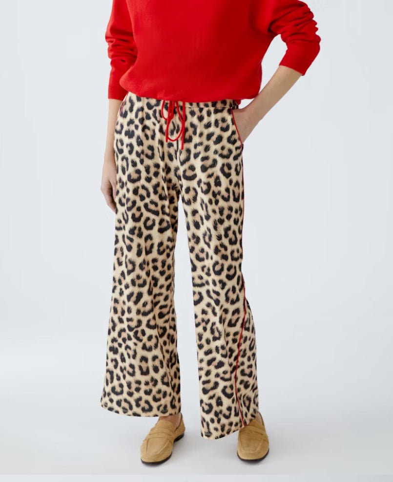91762 Leopard Print Elastic Wasit Trouser