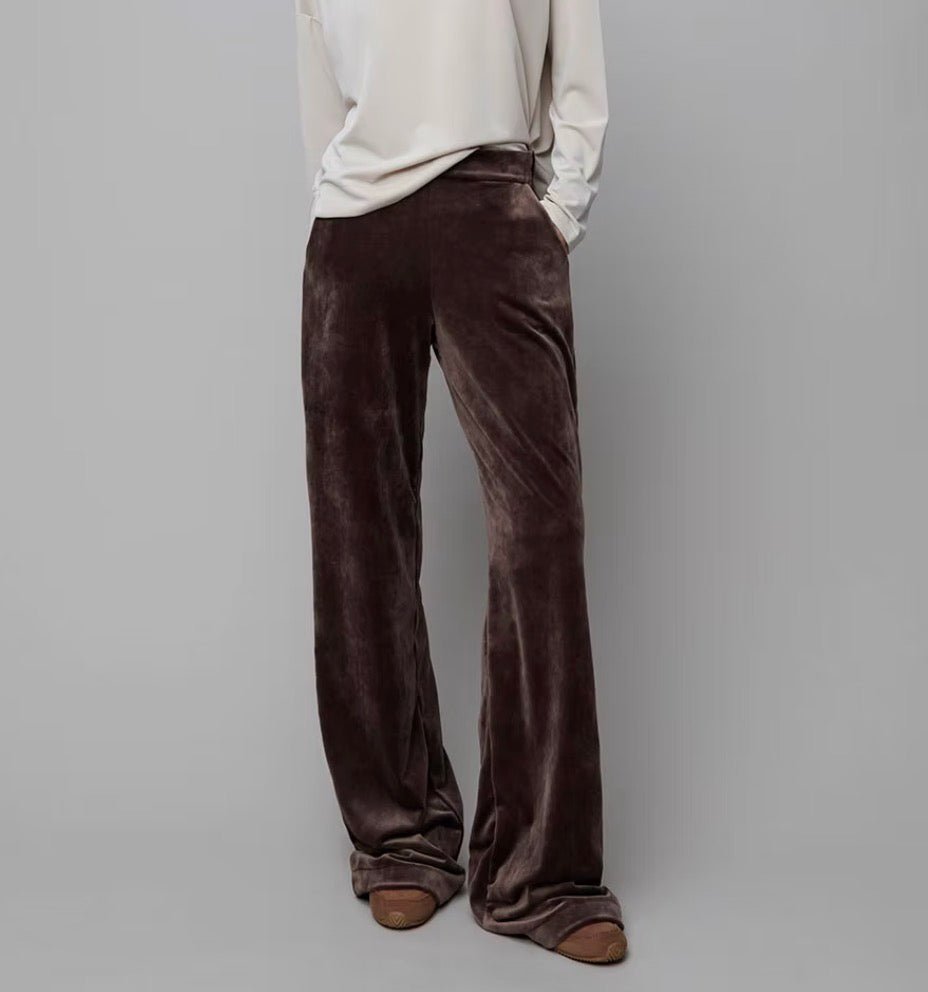 50435 Brown Wide Leg Trouser