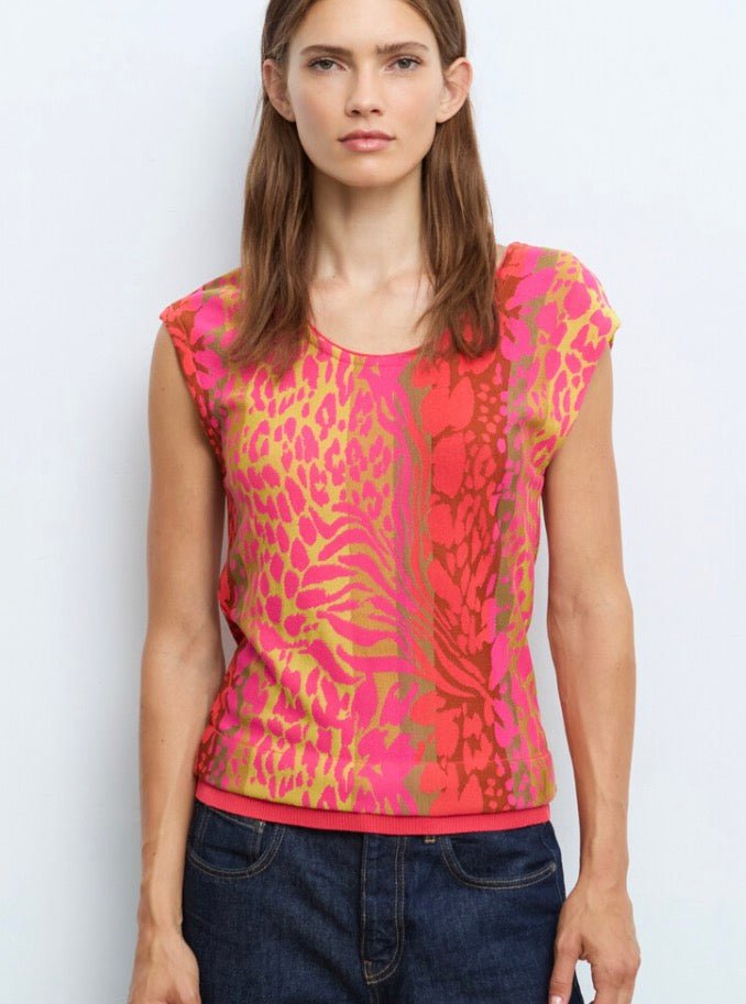 80711 Coral Sleeveless Top