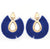 Flair Hoop Cobalt Earrings