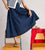 444268 Leo Dark Denim Loose Fit Midi Skirt