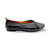 Malia Black Leather Flat