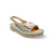 Beige sandal with a gold buckle 