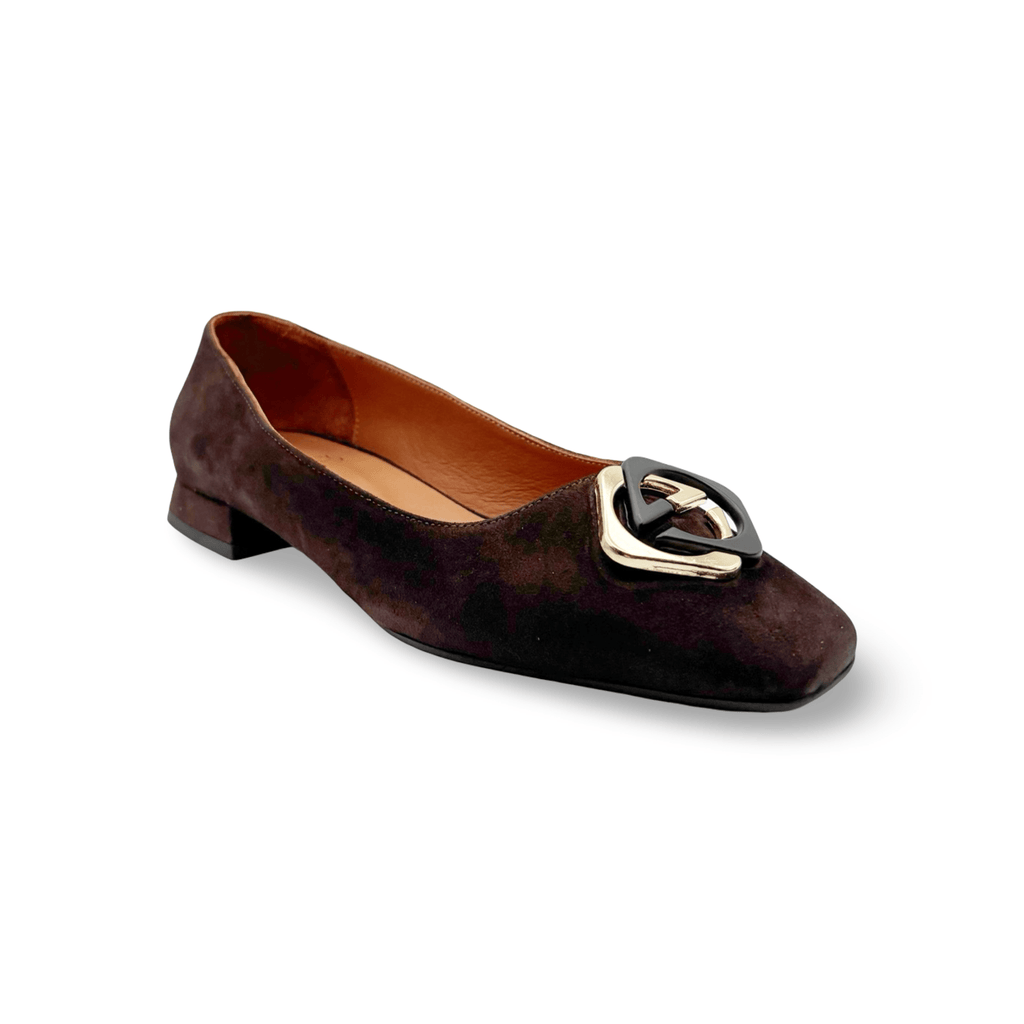 237-9228 Brown Suede Flat