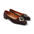 237-9228 Brown Suede Flat