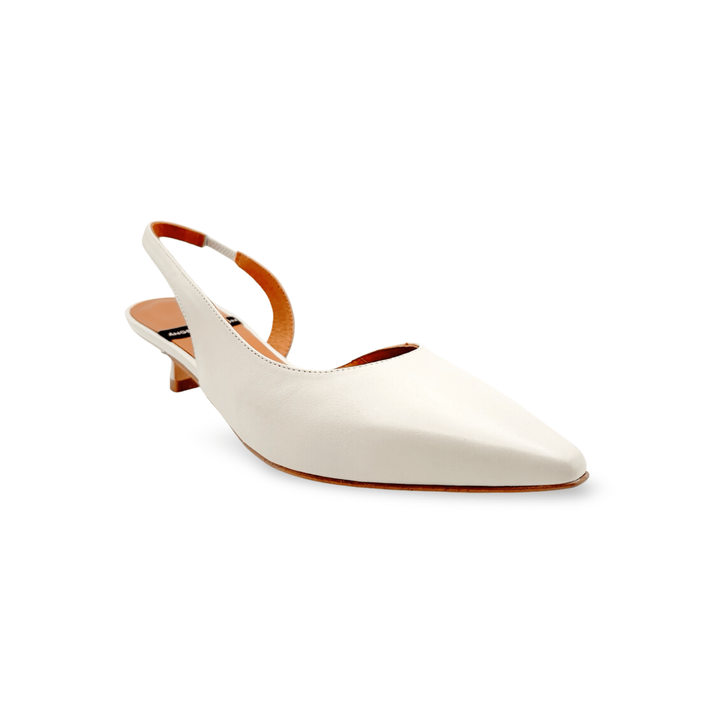 26017 Fabiana White Slingback Pump