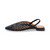 26001 Gaia Black Slingback Flat