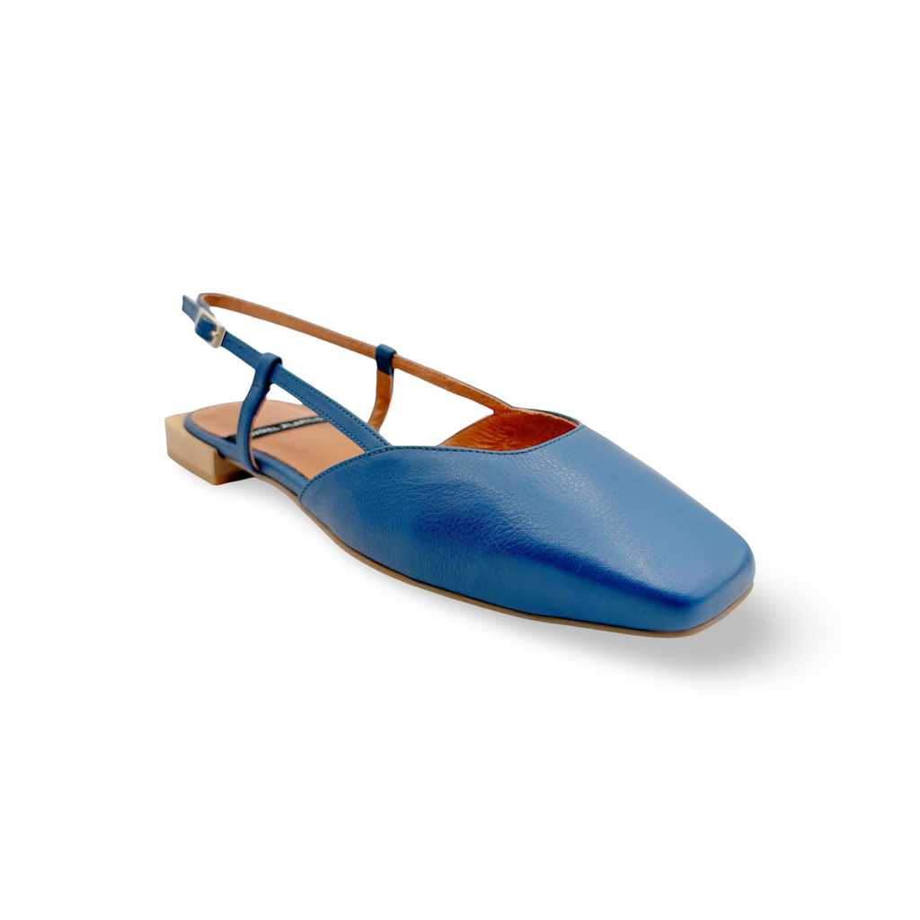 26007 Giada Blue Slingback Flat