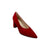 Masana Lip Red Suede Block Heel Pump