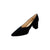 Masana Black Suede Block Heel Pump