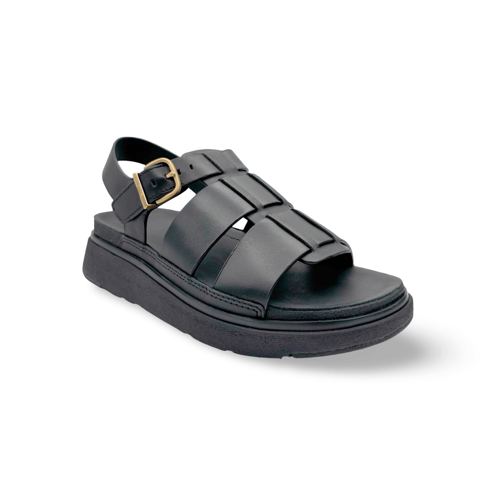 Gen-FF Black Fisherman Sandal