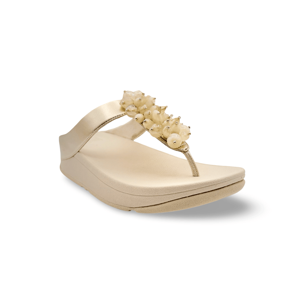 Fino Gold Bead Cluster Sandal