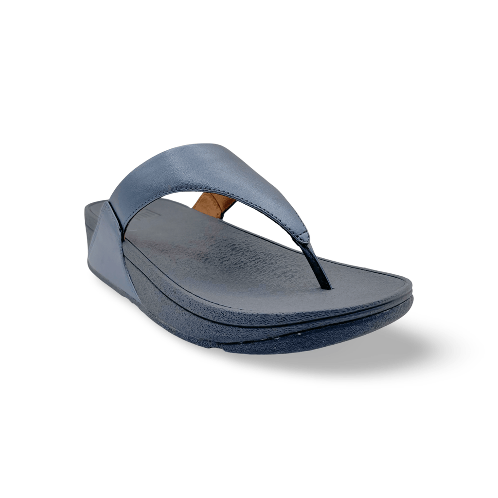 Lulu Blue Metallic Leather Sandal