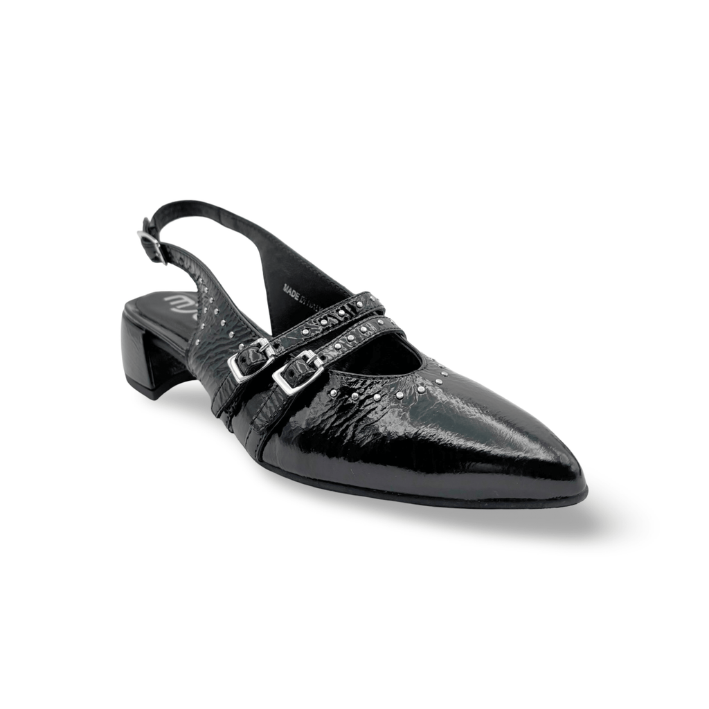 L72109 Black Slingback Heel