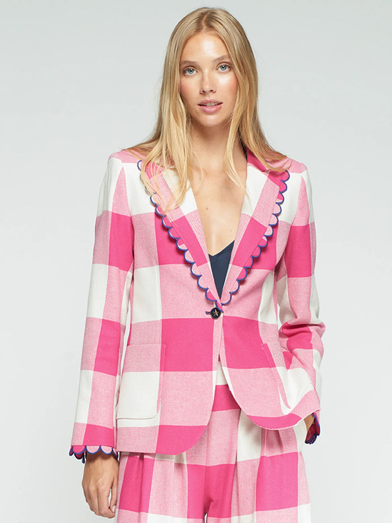 33211 Hillary Pink Gingham Jacket