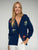 33501 Alina Navy Embroidered Cardigan