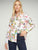 33514 Tea Silk Printed Shirt