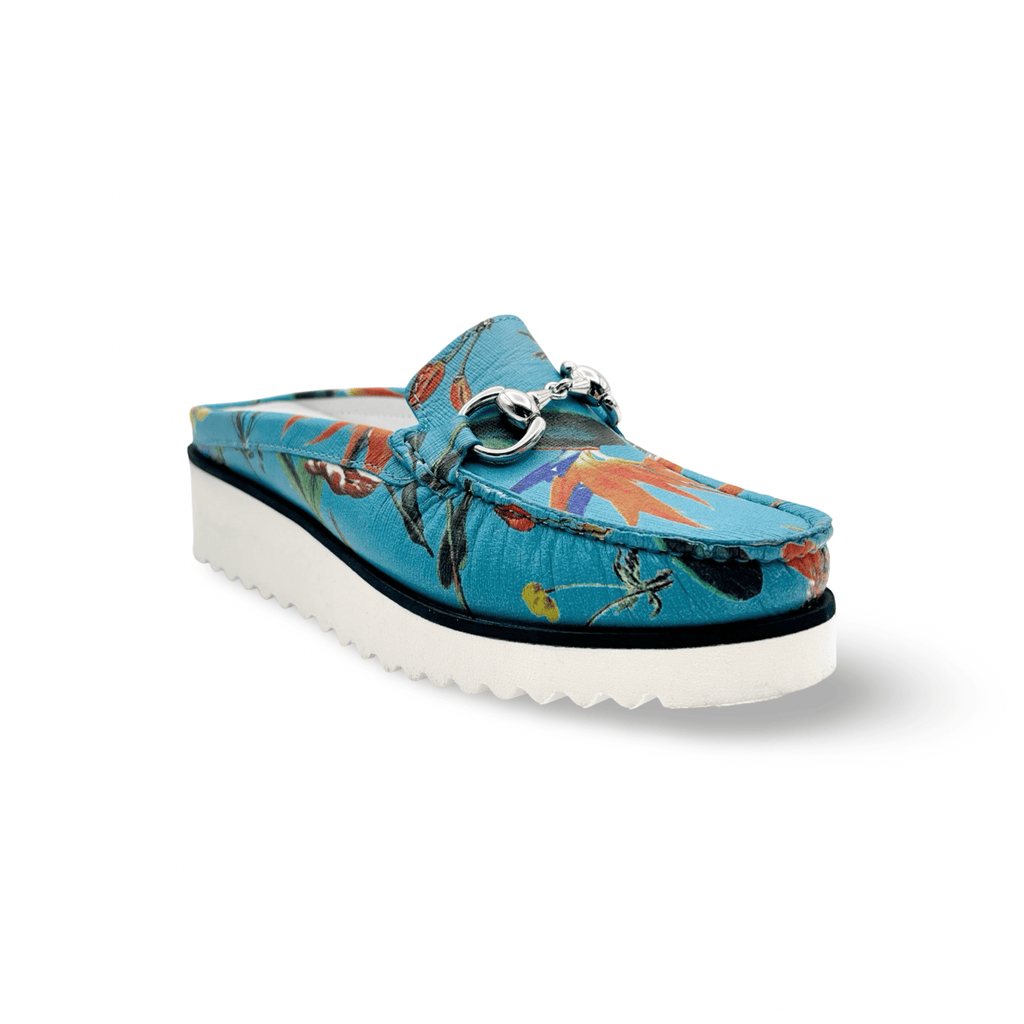 926 Turquiose Tropical Loafer Slide