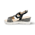 7534 Black/White Wegde Sandal