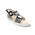 7534 Black/White Wegde Sandal